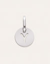 Mini Medallion Letter Charm Steel