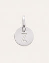 Mini Medallion Letter Charm Steel