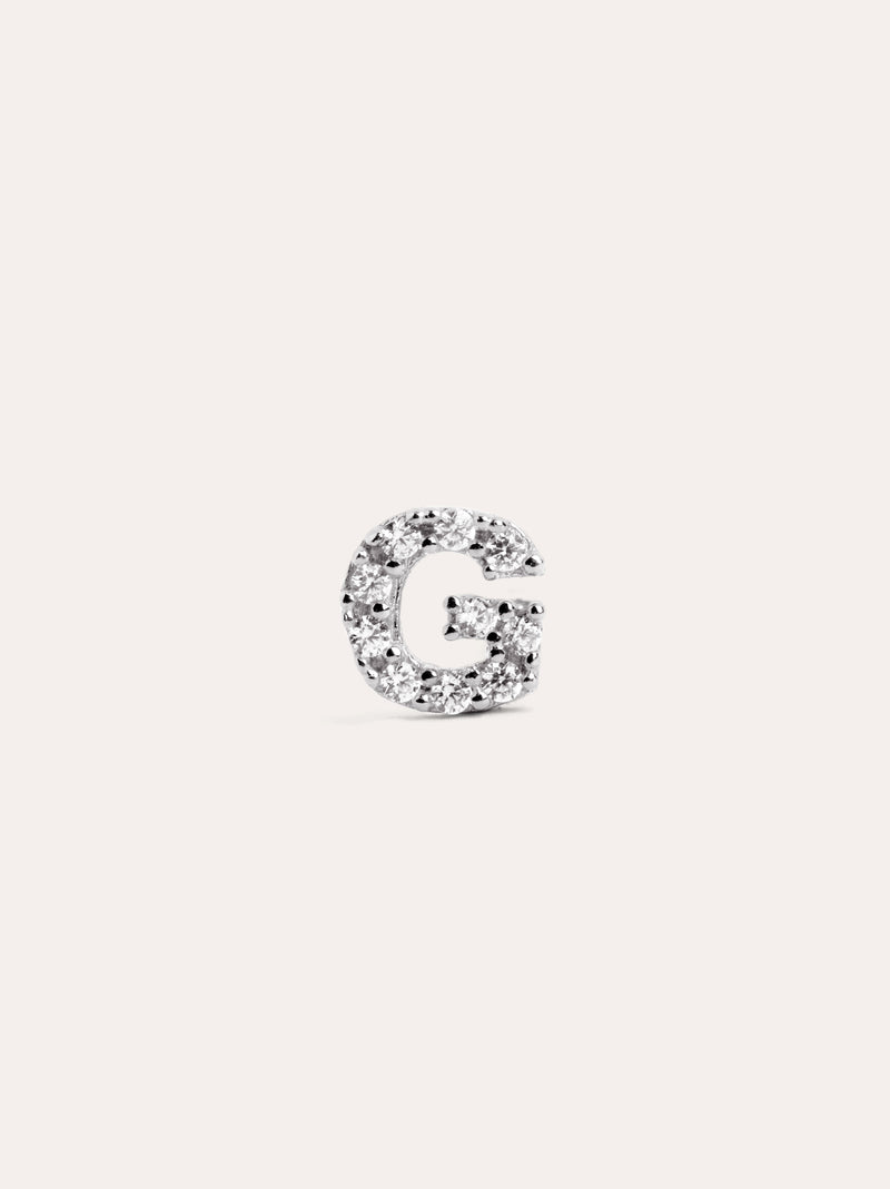 Letter Sparks Silver Single Earring