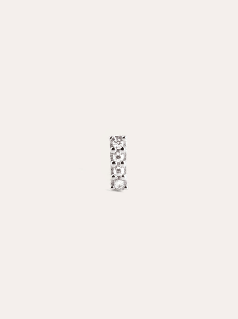 Letter Sparks Silver Single Earring