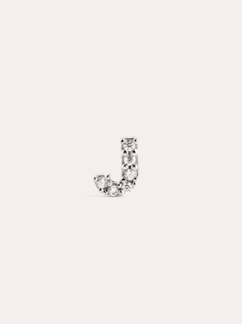 Letter Sparks Silver Single Earring