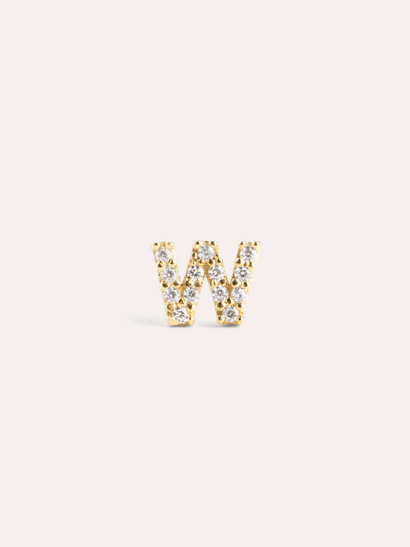 Letter Sparks Gold Single Earring