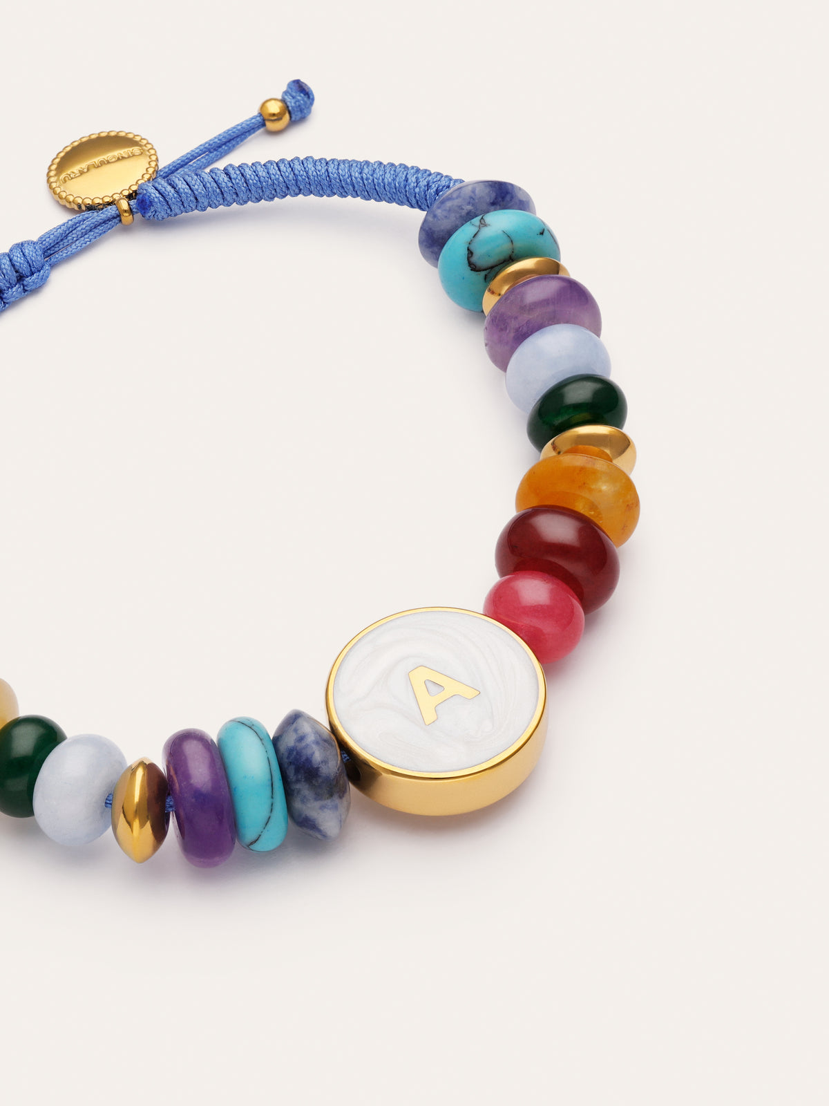 Imagen detalle de Bracciale Personalizzato Letter Madreperla Acciaio Placcato Oro