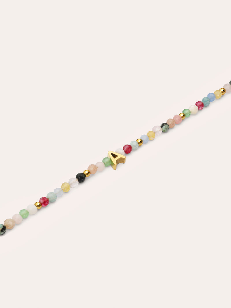 Altea Colors Personalized Letter Gold Bracelet