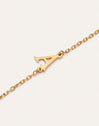 Imagen detalle de Pulseira Single Letter em Aço com Banho de Ouro