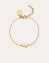 Pulseira Single Letter em Aço com Banho de Ouro - vista 4