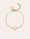 Pulseira Single Letter em Aço com Banho de Ouro - vista 5