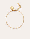 Pulseira Single Letter em Aço com Banho de Ouro - vista 6