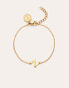 Pulseira Single Letter em Aço com Banho de Ouro - vista 10