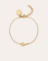 Pulseira Single Letter em Aço com Banho de Ouro - vista 11