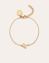 Pulseira Single Letter em Aço com Banho de Ouro - vista 12