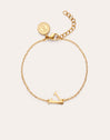Pulseira Single Letter em Aço com Banho de Ouro - vista 14