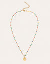 Collier Personnalisé Colors Enamel Letter Plaqué or