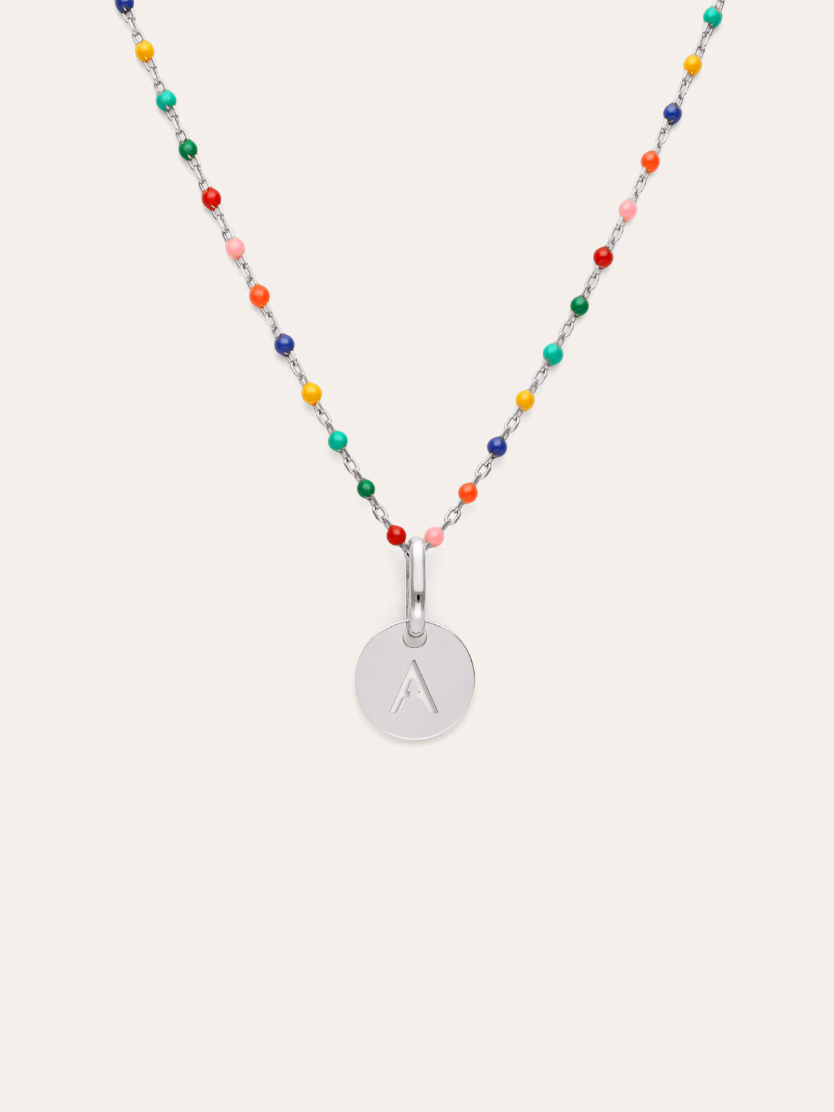 Personalized Necklace Colors Enamel Letter