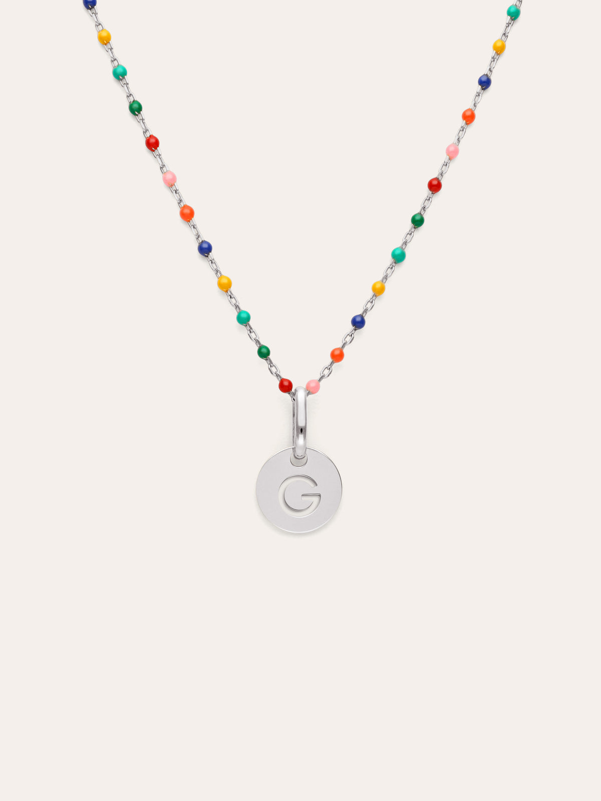 Personalized Necklace Colors Enamel Letter