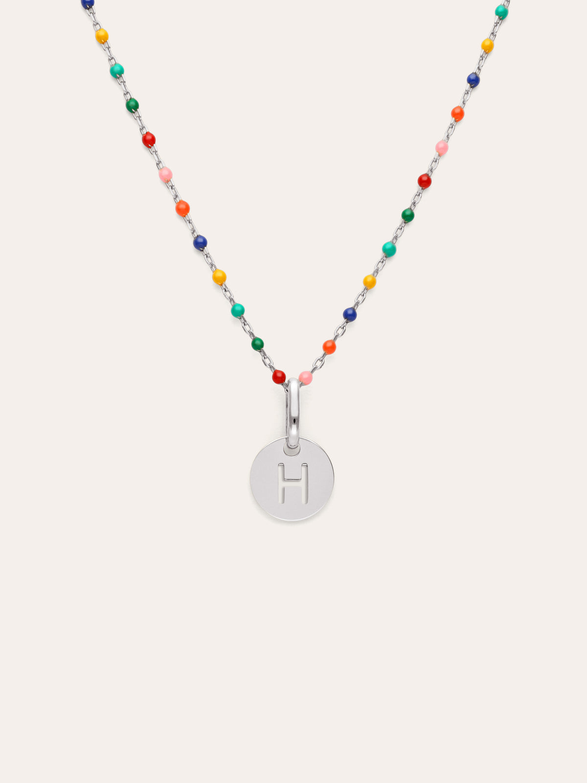 Personalized Necklace Colors Enamel Letter