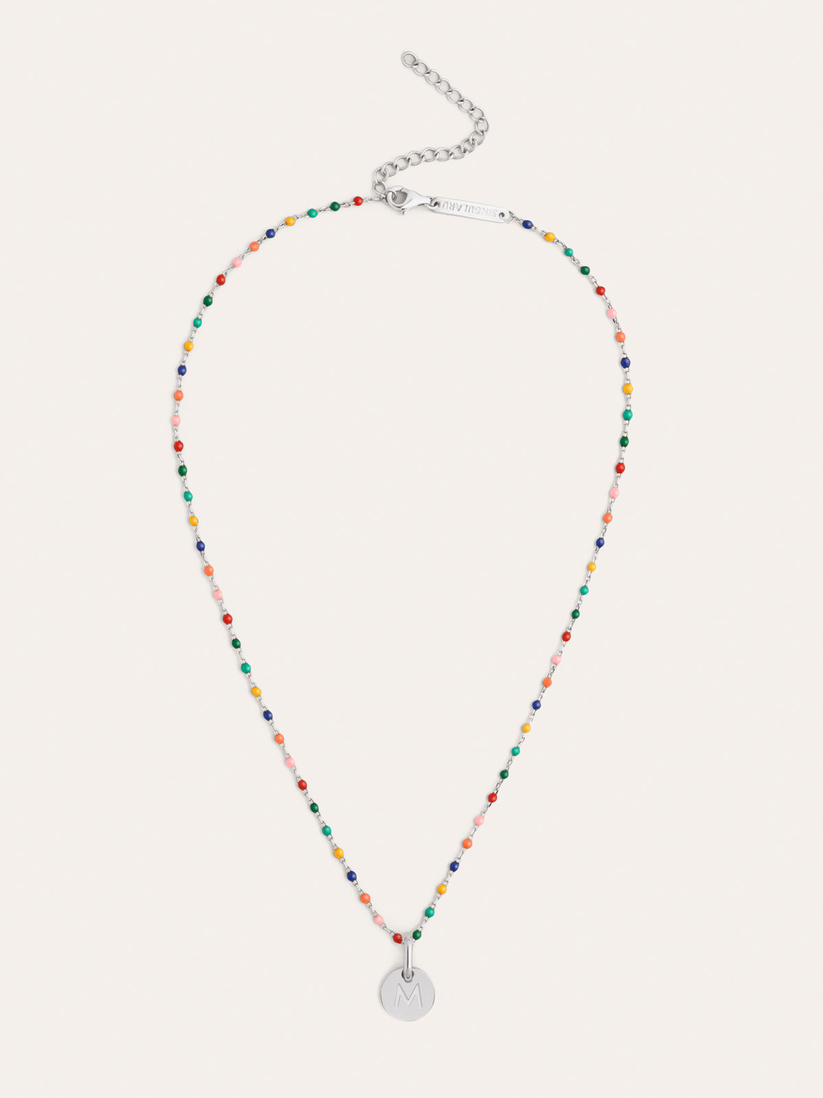 Personalized Necklace Colors Enamel Letter