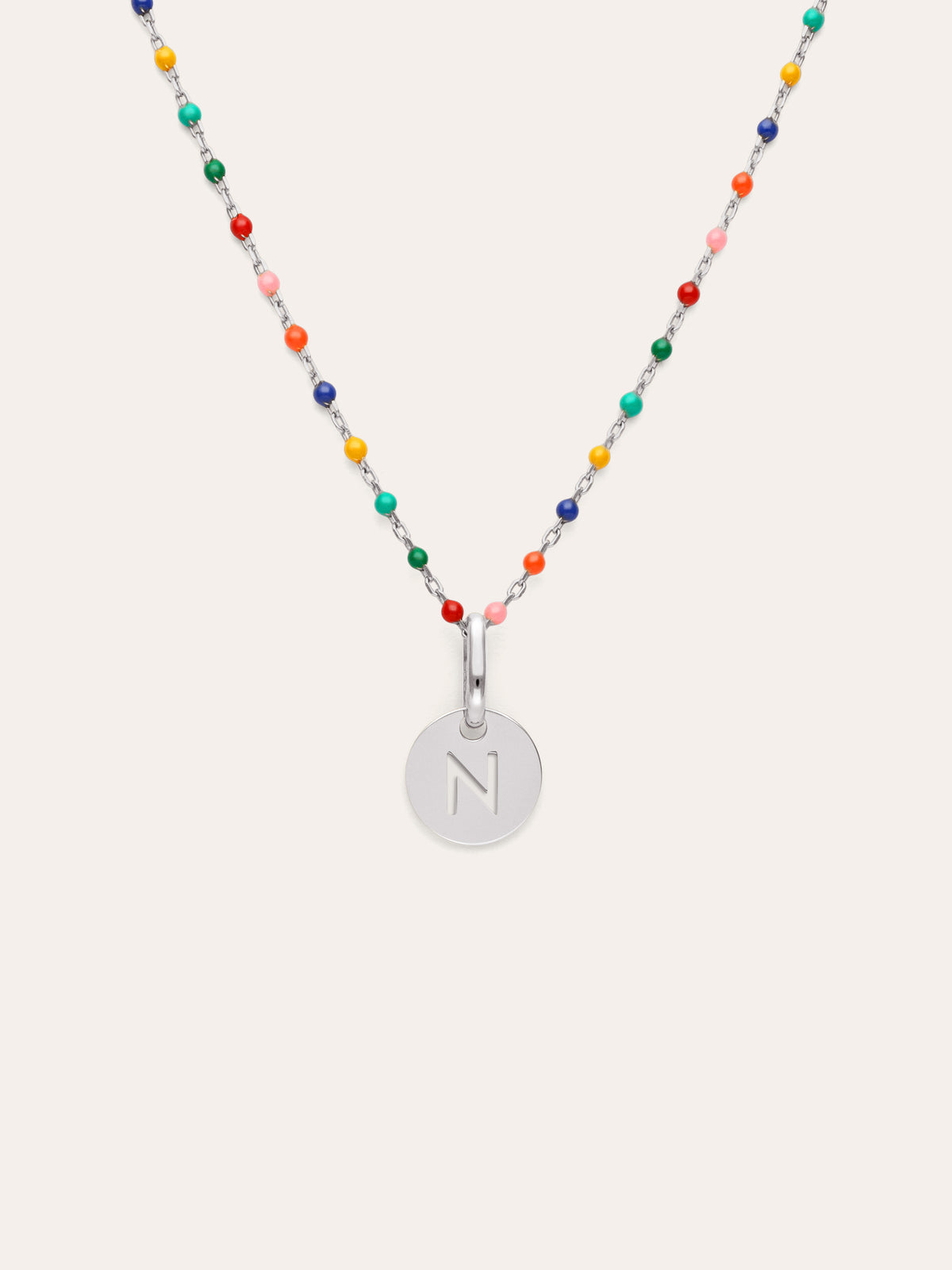 Personalized Necklace Colors Enamel Letter
