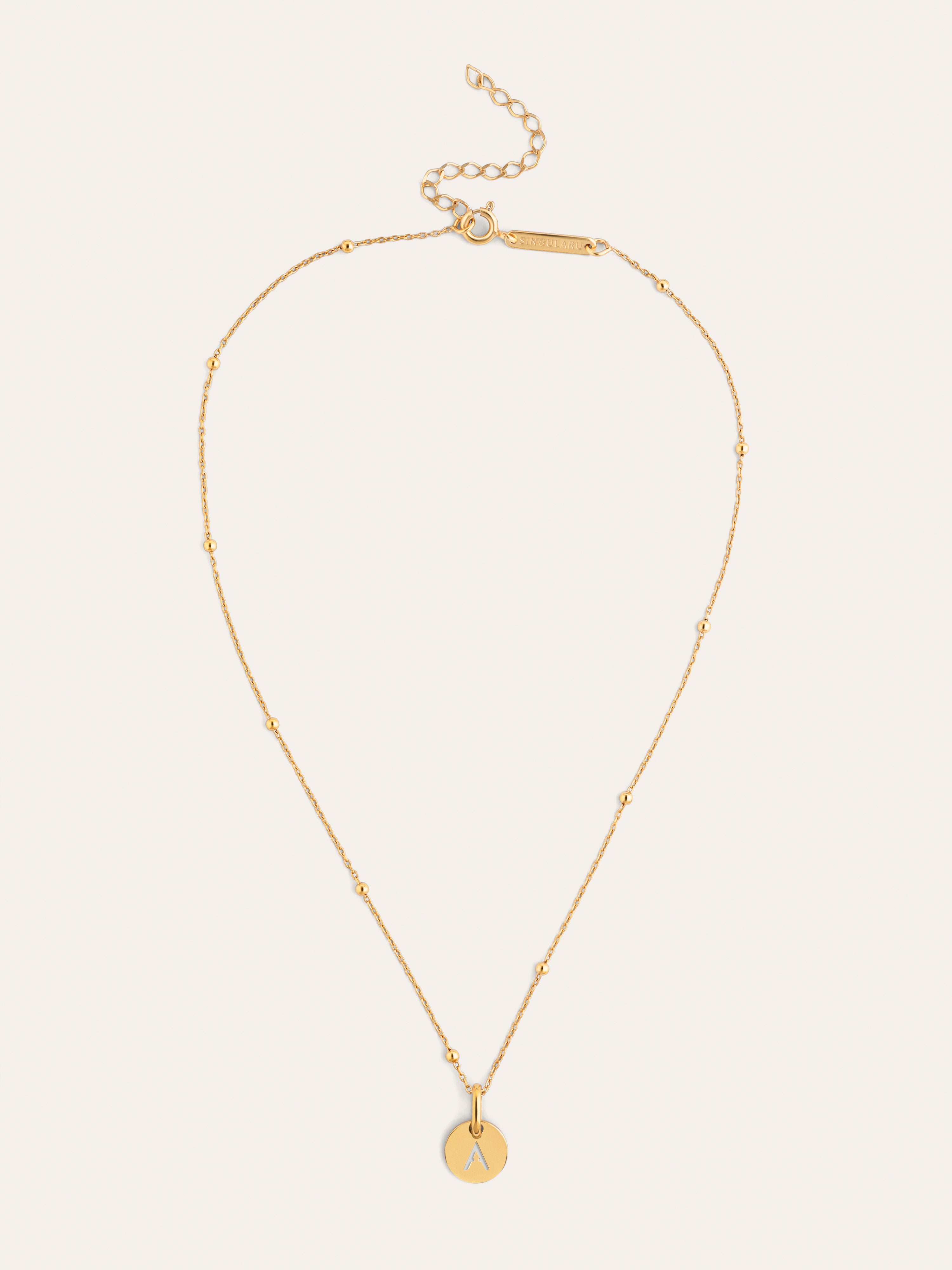 Collar Personalizado Mini Medallion Baño Oro