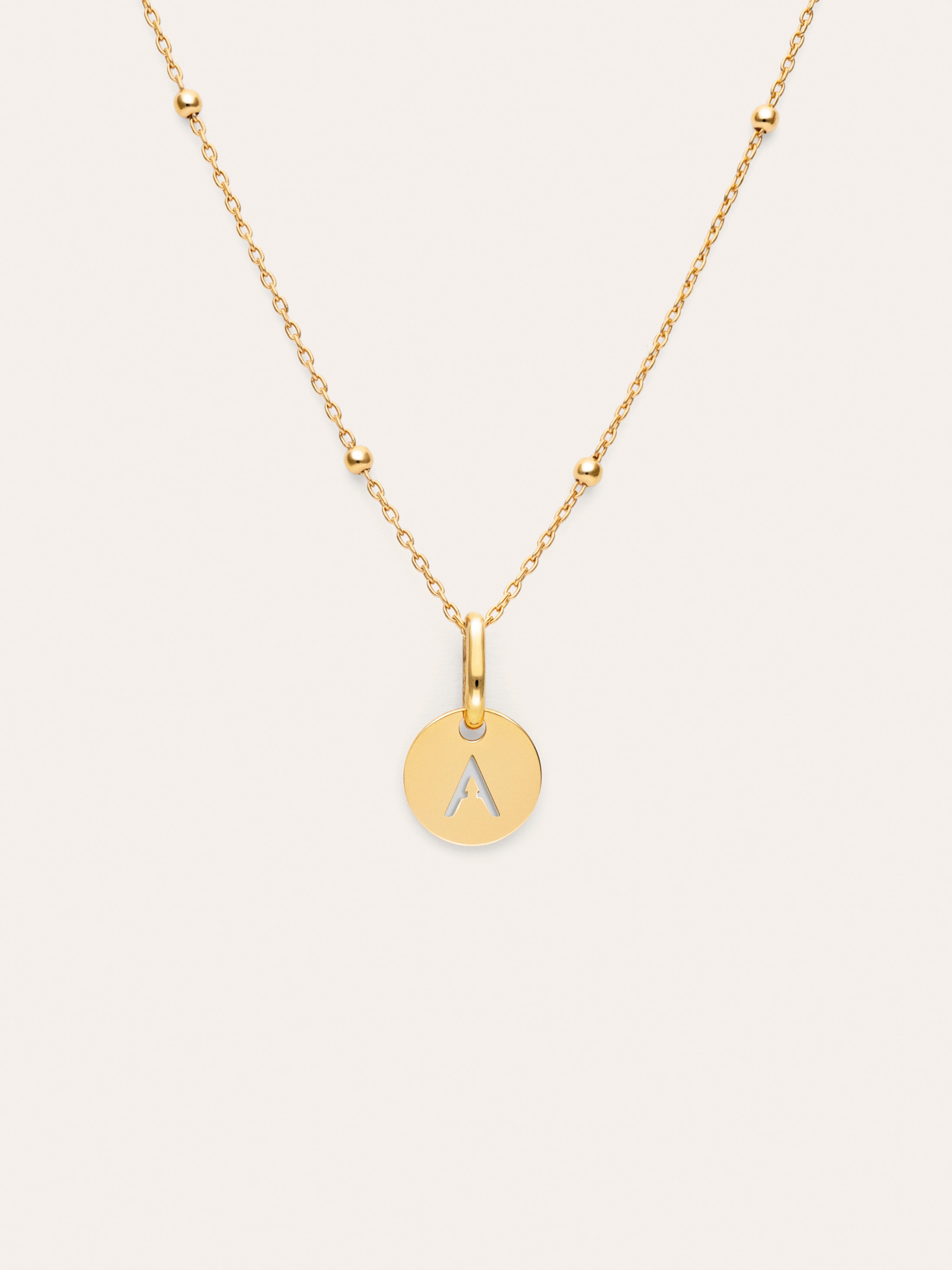 Collar Personalizado Mini Medallion Baño Oro