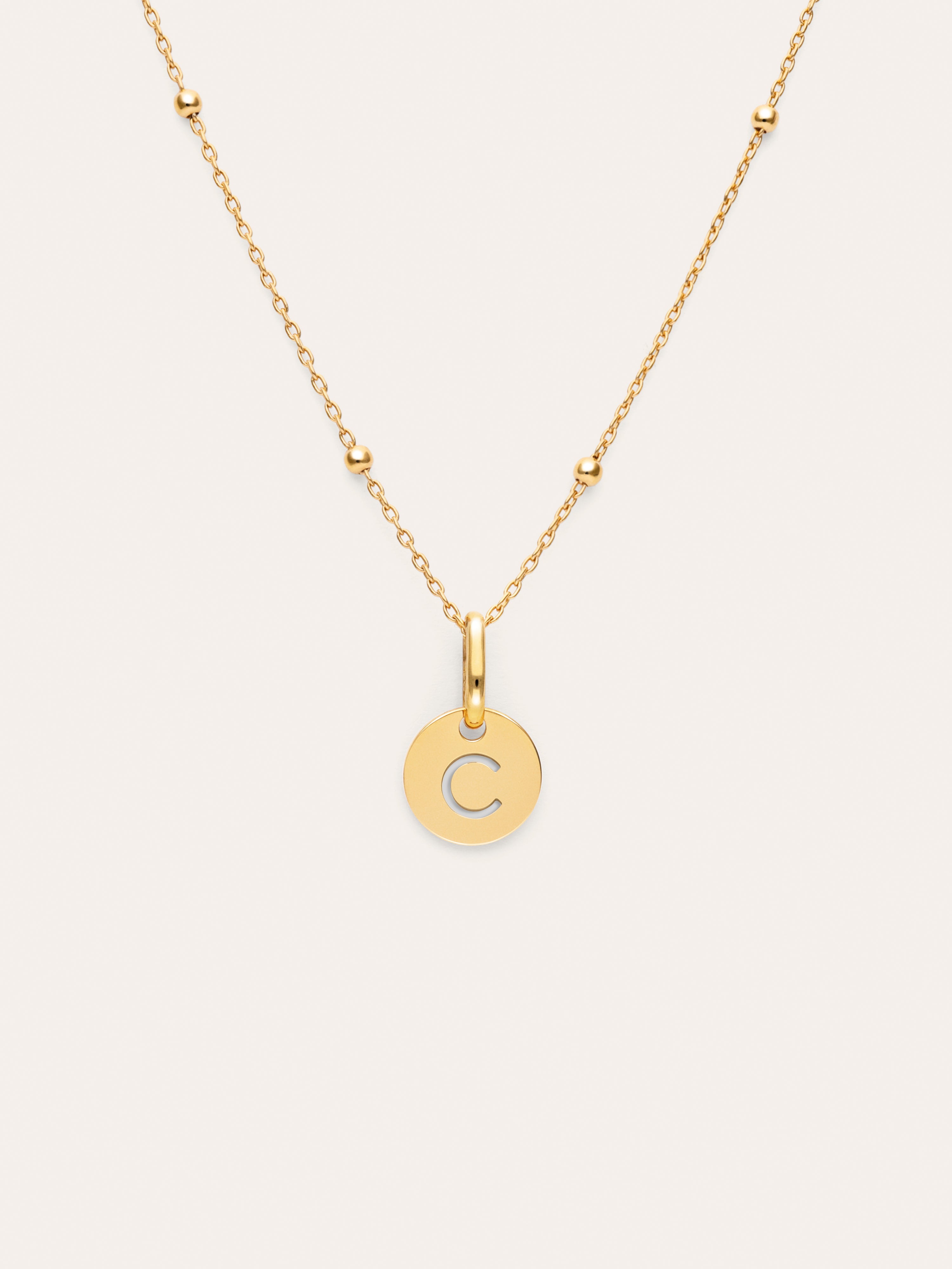 Collar Personalizado Mini Medallion Baño Oro