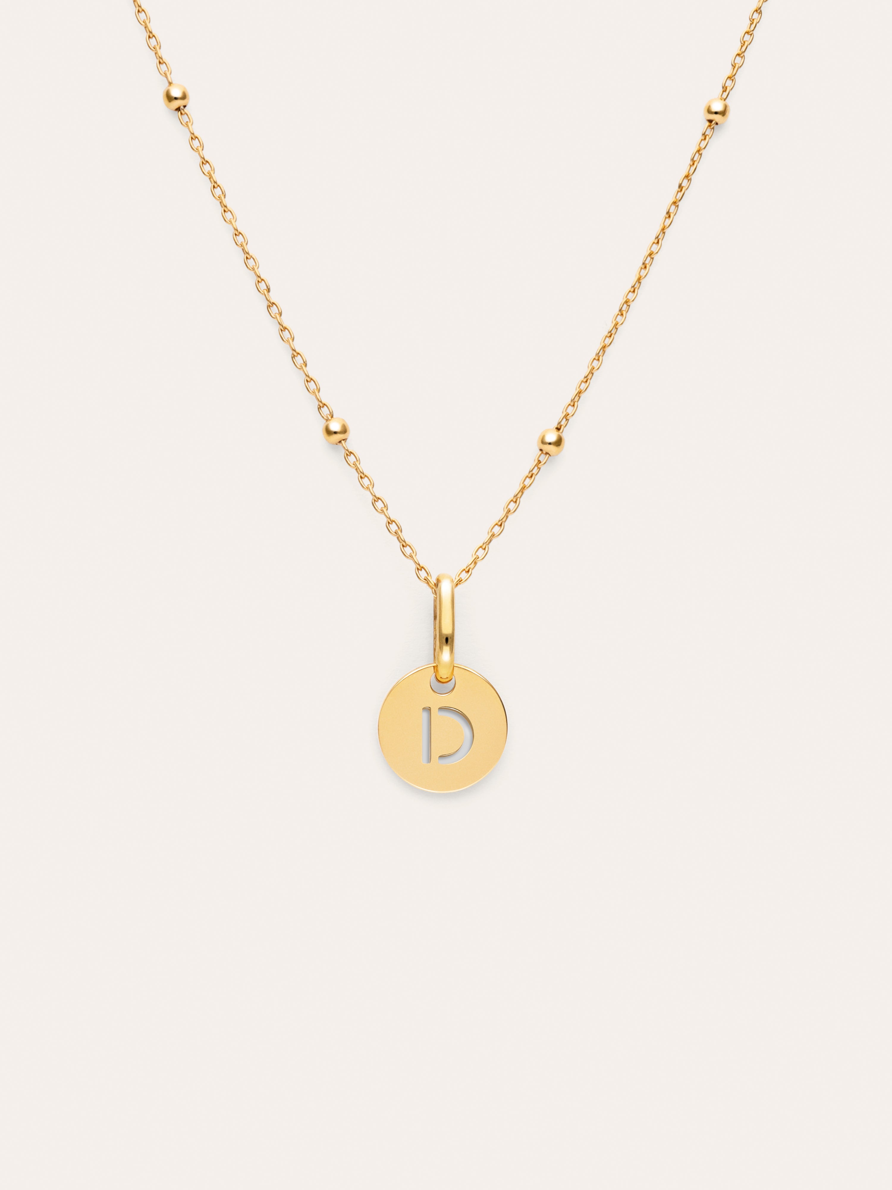 Collar Personalizado Mini Medallion Baño Oro