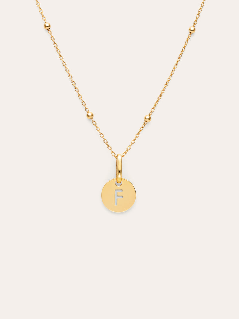 Collar Personalizado Mini Medallion Baño Oro