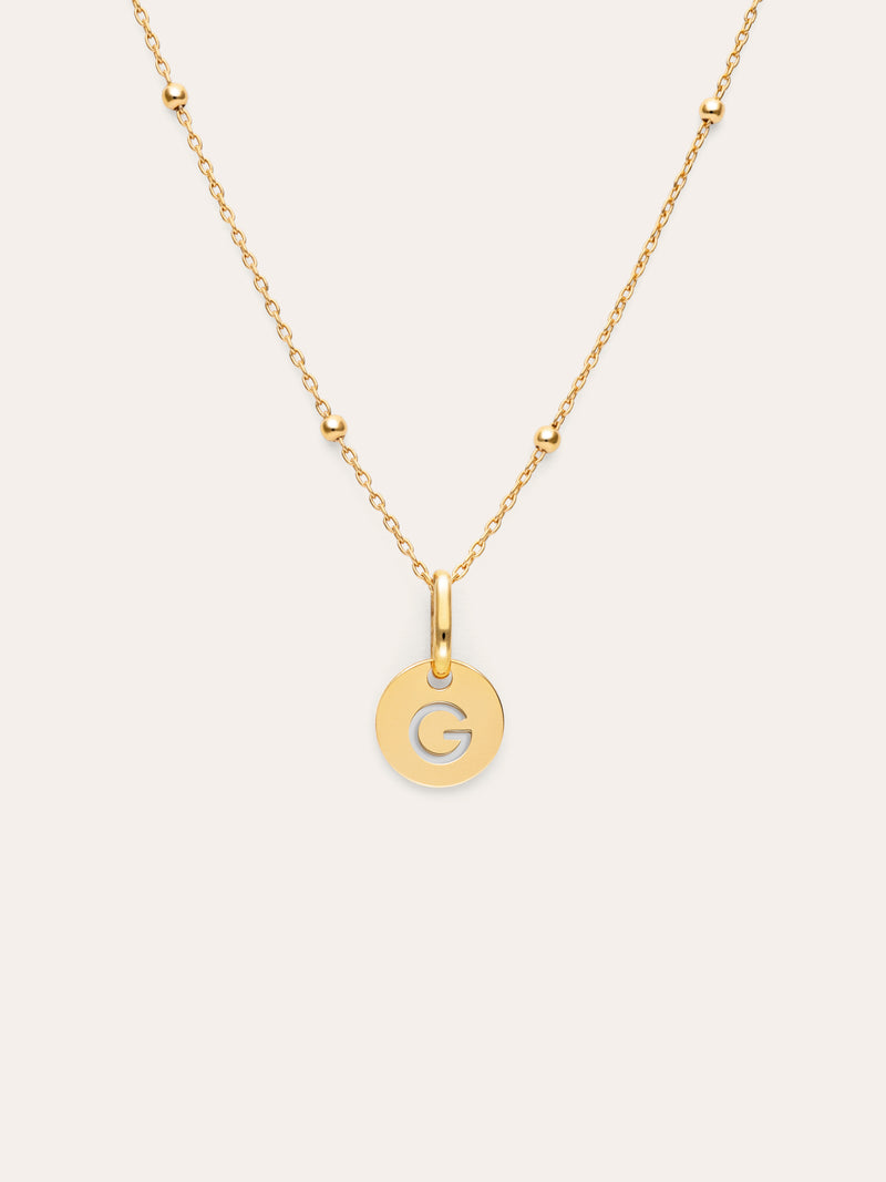 Collar Personalizado Mini Medallion Baño Oro