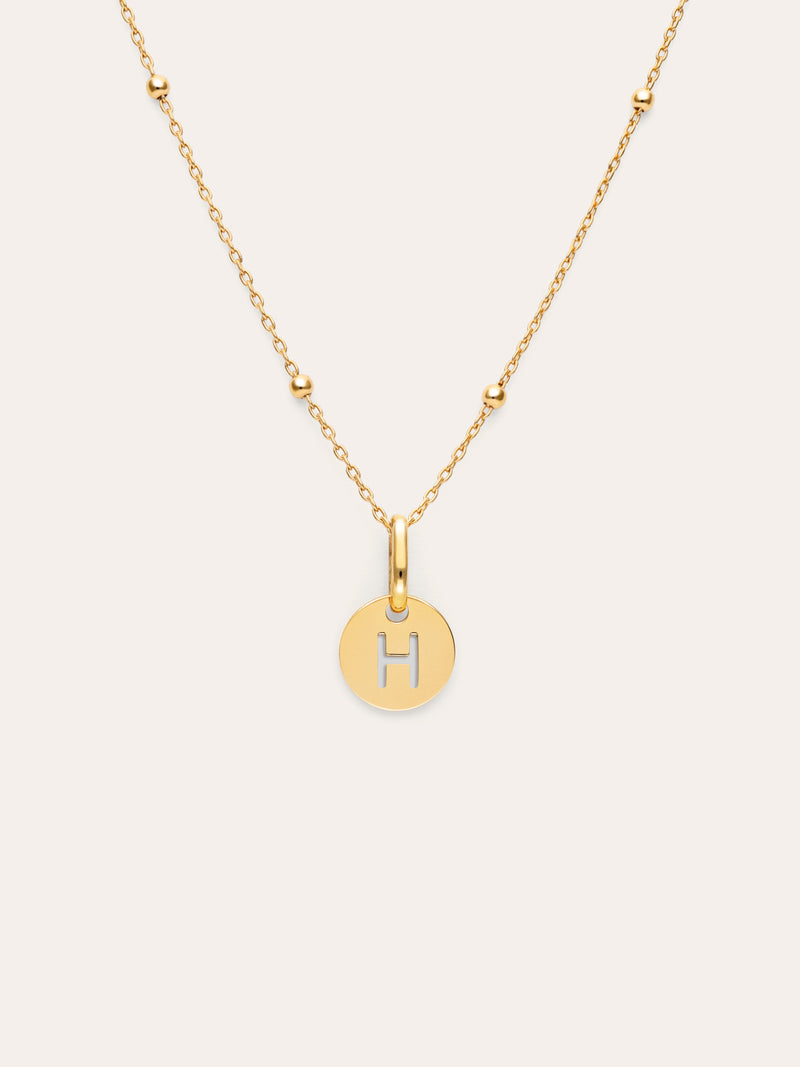 Collar Personalizado Mini Medallion Baño Oro