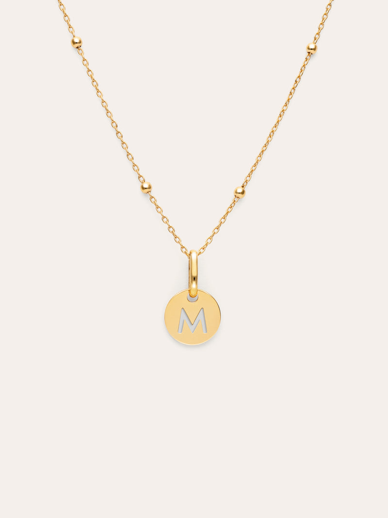 Collar Personalizado Mini Medallion Baño Oro