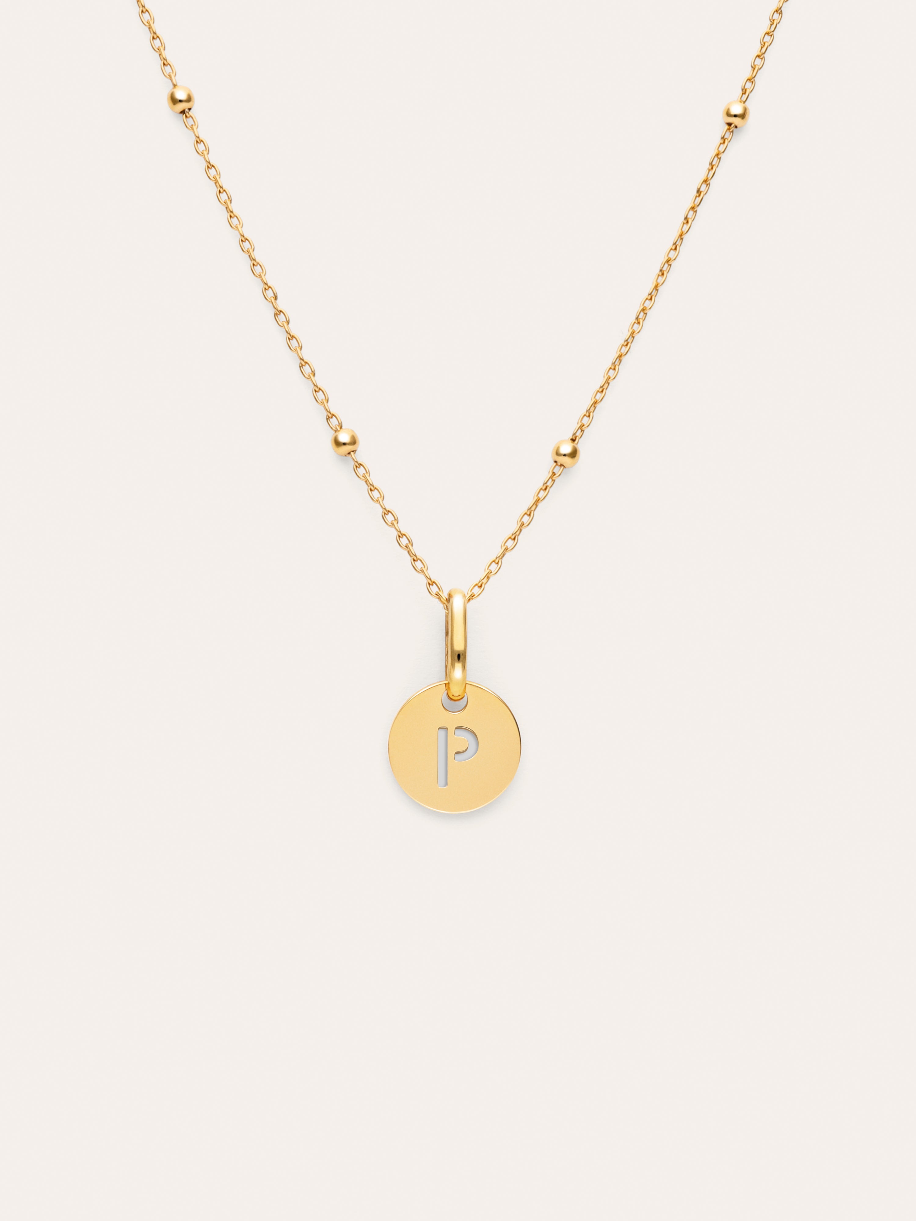 Collar Personalizado Mini Medallion Baño Oro