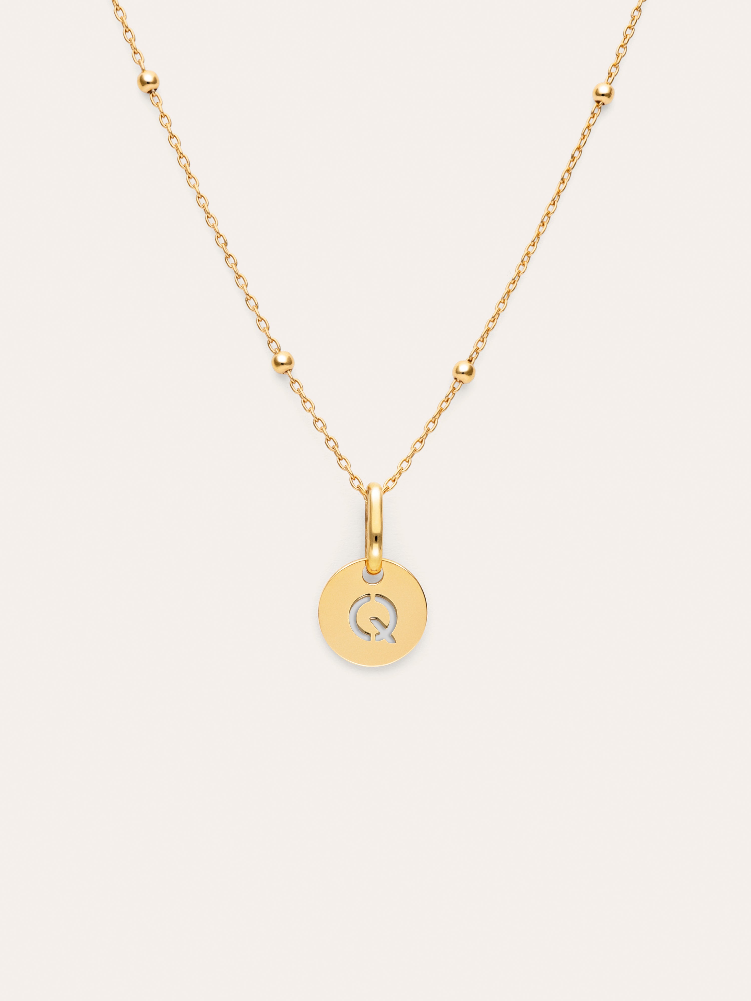 Collar Personalizado Mini Medallion Baño Oro