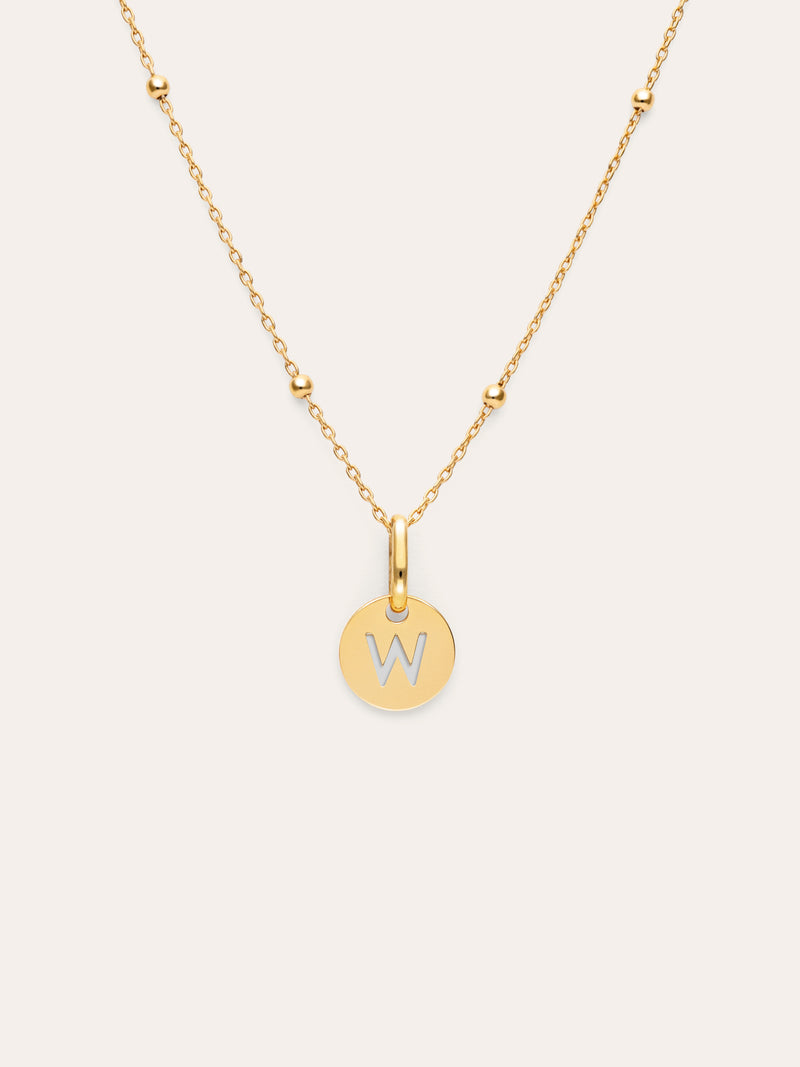 Collar Personalizado Mini Medallion Baño Oro