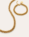 Gift Pack Big Rope Necklace and Big Rope Bracelet Steel Gold Plated
