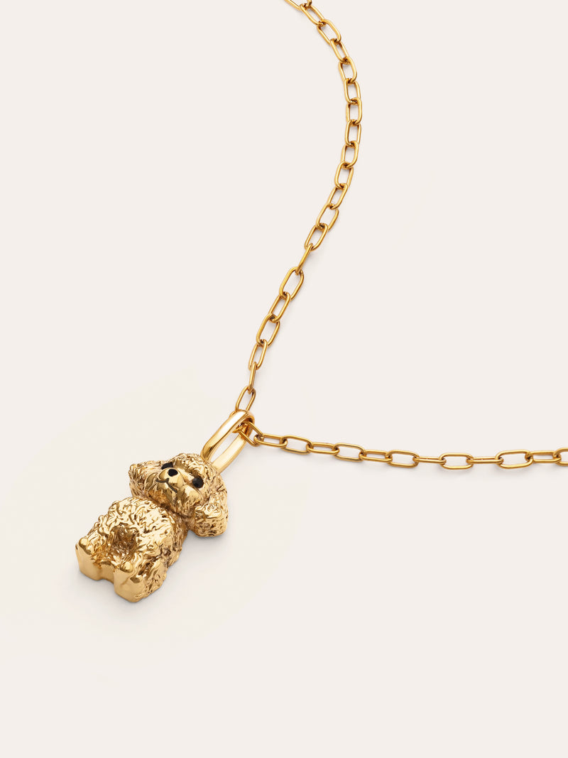 Pack Cadeau Collier Fine Chic et Charm Caniche Toy Plaqué Or