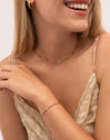 Gift Set Necklace and Bracelet Crystal Summer Steel Gold Plated