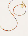 Gift Set Necklace and Bracelet Crystal Summer Steel Gold Plated