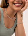 Cadeaupakket Armband en Ketting Nacary Colors Staal met goudlaagje