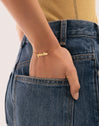 Personalized Monogram Silver Bracelet with Gold Plating