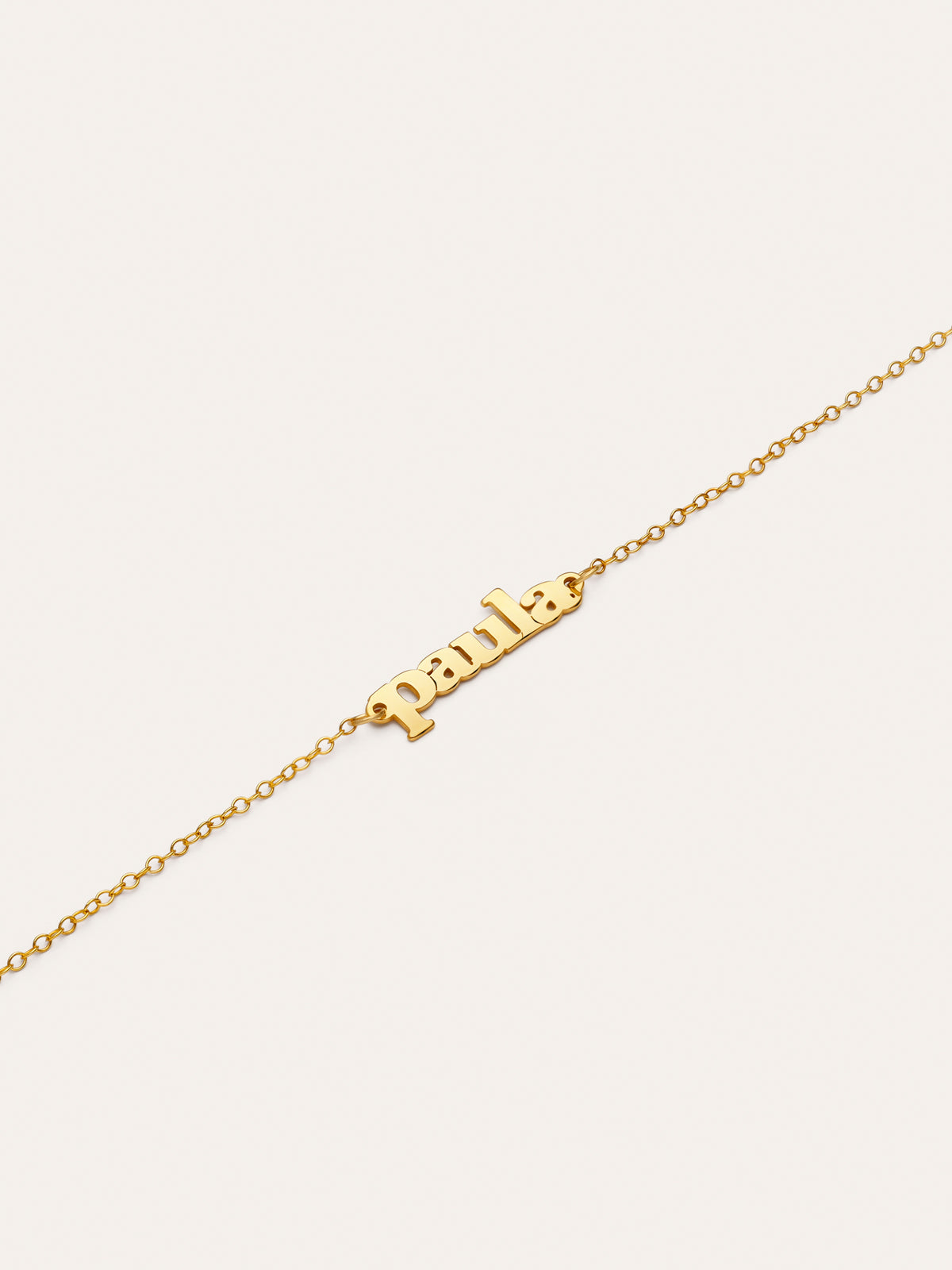 Personalized Monogram Silver Bracelet with Gold Plating