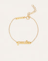 Personalized Monogram Silver Bracelet with Gold Plating