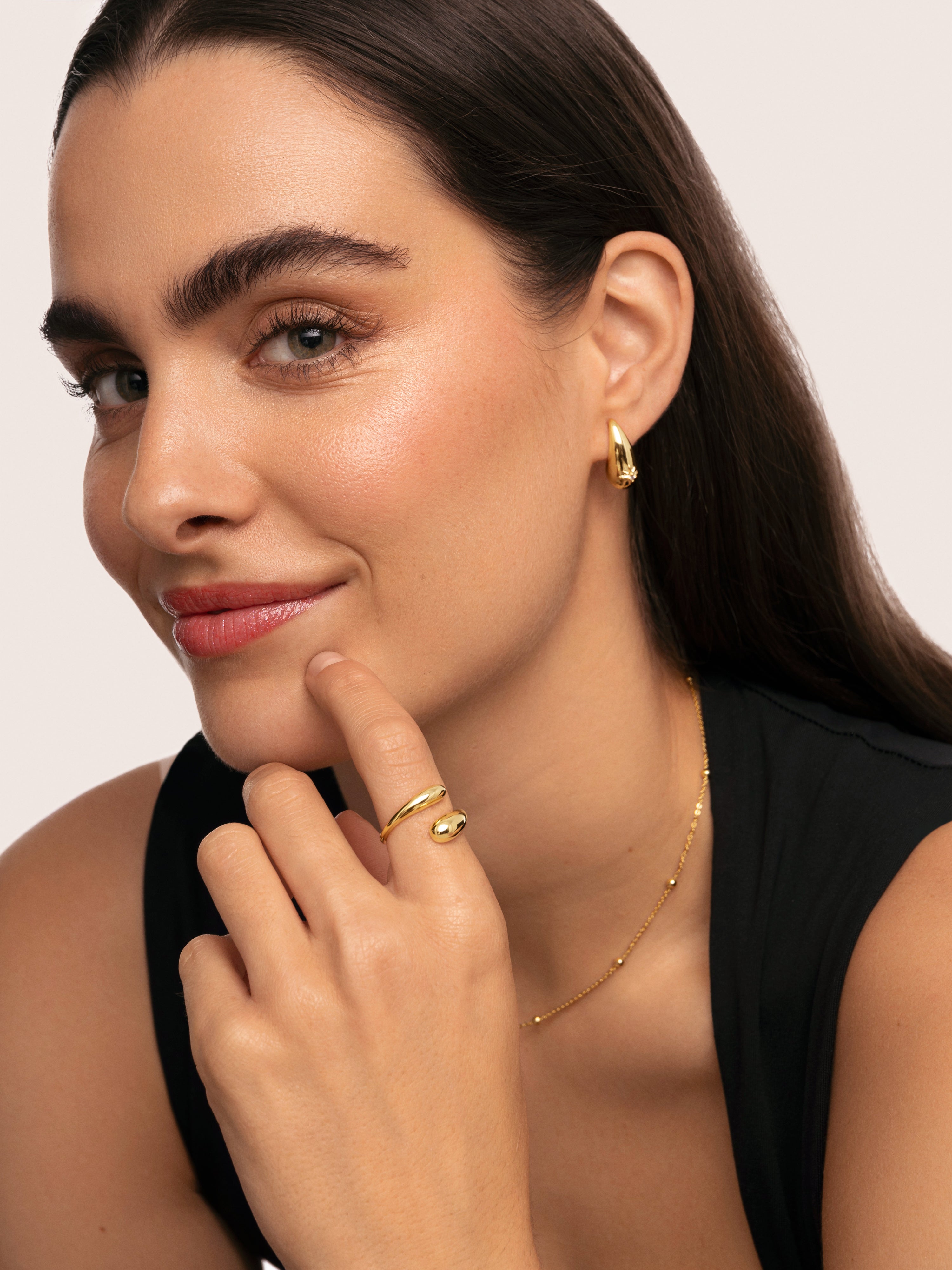 Anillo Abbraccio Acero Baño Oro