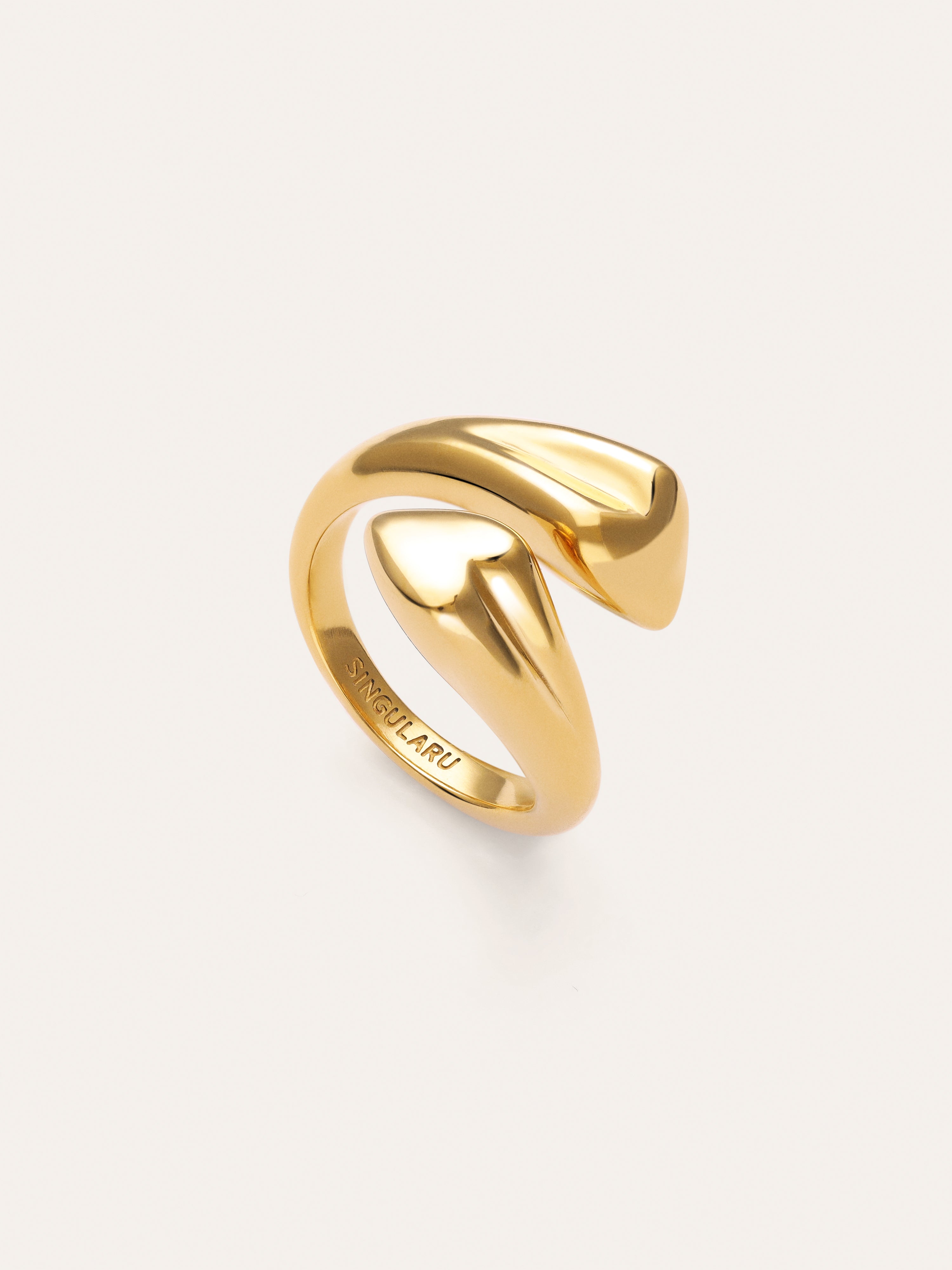 Anillo Abbraccio Amour Acero Baño Oro