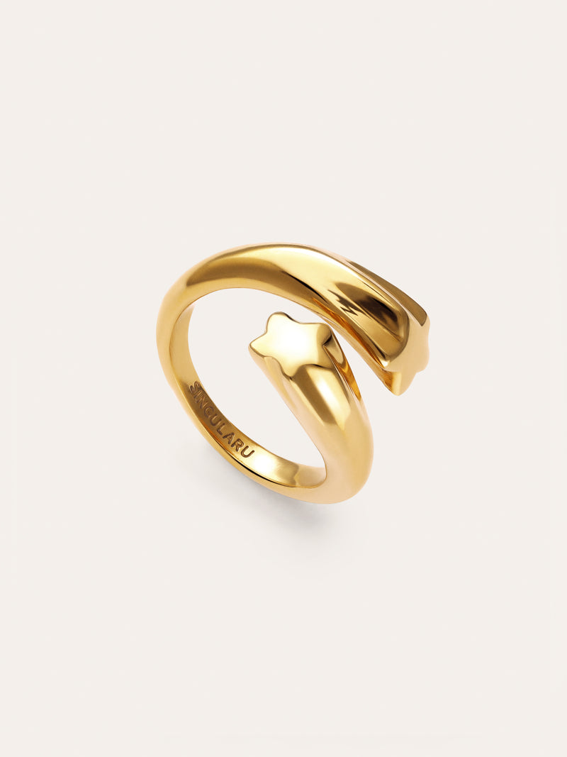 Abbaccio Stars Stainless Steel Gold Ring