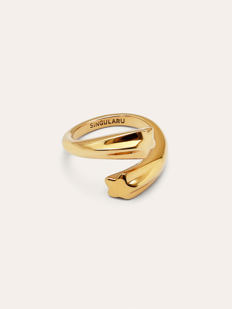 Abbaccio Stars Stainless Steel Gold Ring