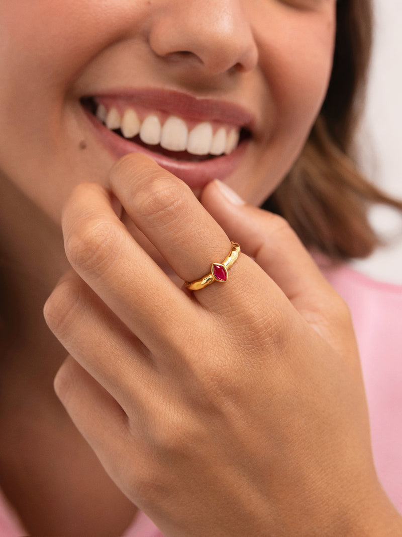 Ring Alma Rosé vergoldet