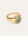 Anillo Amanda Verde Baño Oro