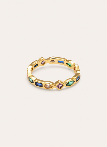 Anillo Cascade Baño Oro
