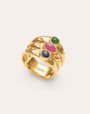 Anillo Candela Stones Acero Baño Oro