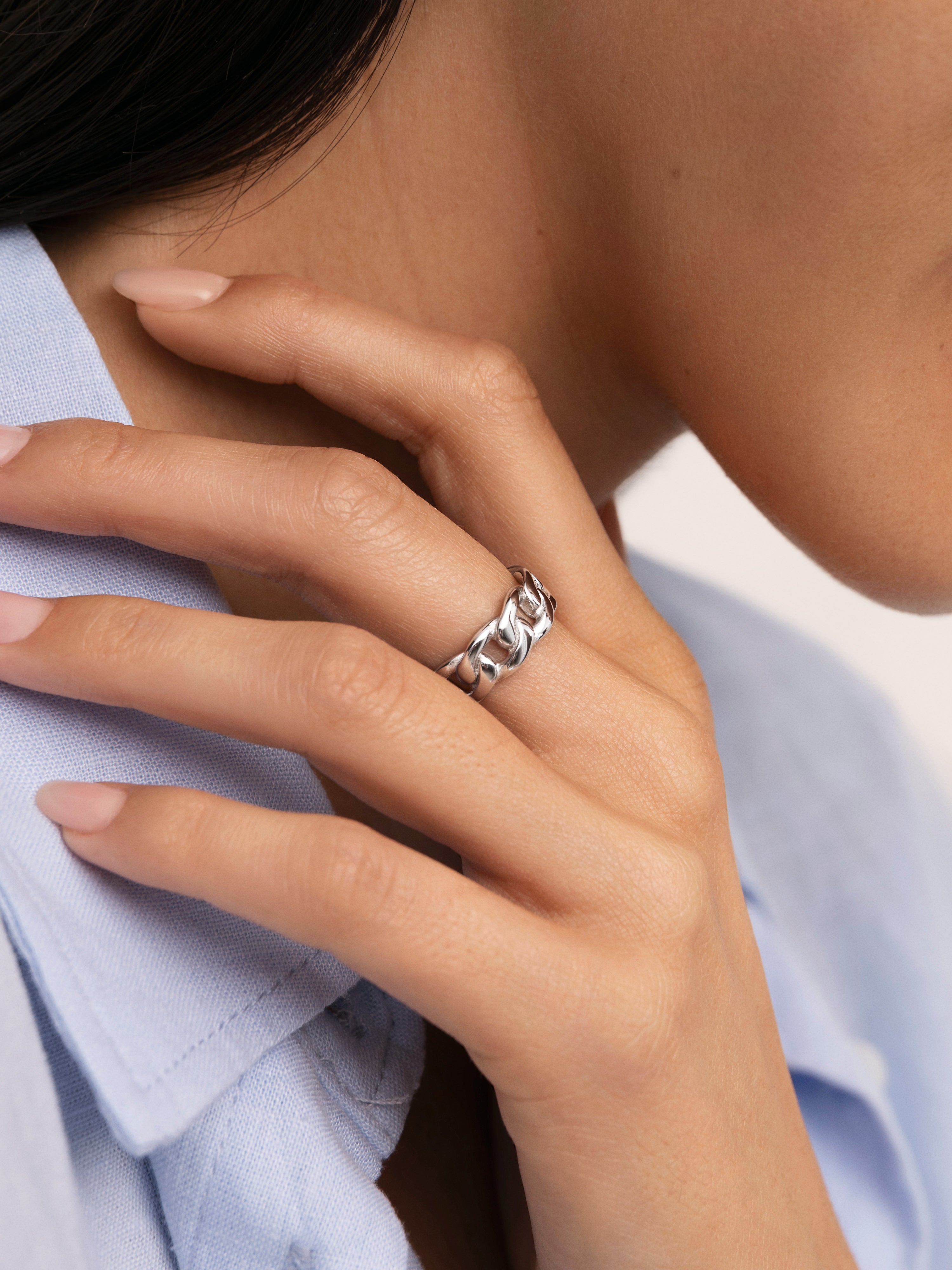 Chunky Link Stainless Steel Ring